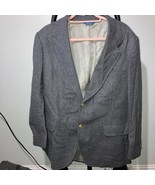 Pendleton Gray Wool Blazer Gold Buttons, 40R Jacket Coat, Classic Menswear - $49.50