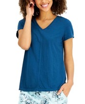 allbrand365 designer Womens Sleepwear V-Neck Pajama Top Only,1-Piece,Blue Size L - £21.94 GBP