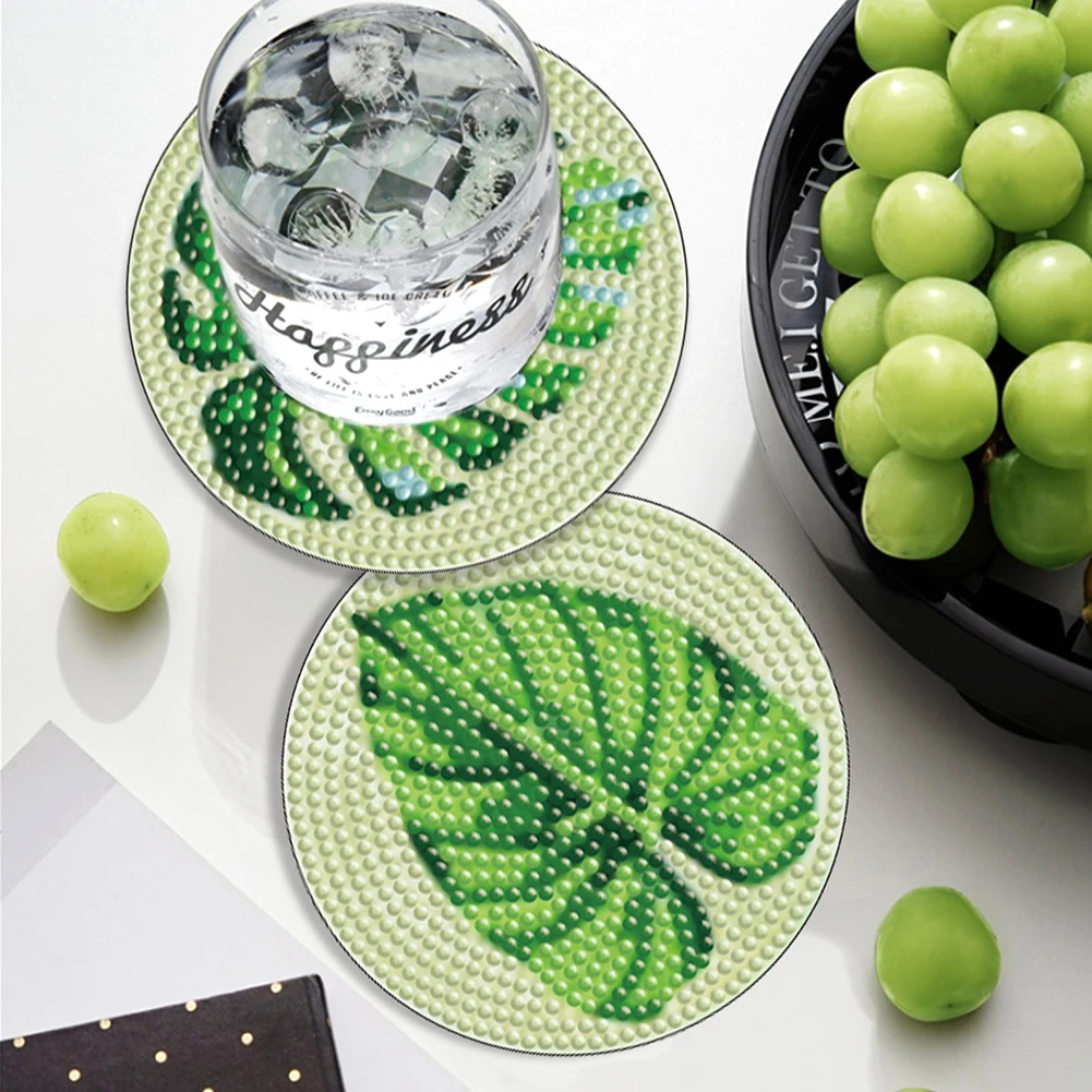 6PCS Diamond Painting Coasters Kits with Holder Wooden Diamond Crafts Coasters - £6.28 GBP