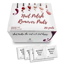 200 Nail Polish Remover Pads 2-ply Medium Cleansing Pads Set /w Aloe - £12.01 GBP