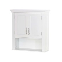 White Bathroom Wall Cabinet Cupboard with Open Shelf - €171,84 EUR
