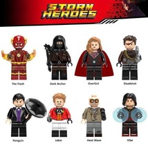 8pcs DC Flash Vibe Heat Wave Overgirl Penguin Deadshot Dark Archer Minifigures - £13.36 GBP