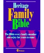 Vintage Heritage Deluxe Family Bible KJV New White World Bible Red Lette... - $99.71 CAD