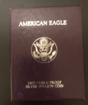 1989-S U.S. American Eagle Silver Proof in Velvet Case w/Box and COA - £62.21 GBP