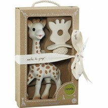 Sophie The Giraffe + Figurine Natural Rubber 100% Set Teething Baby 0+ Months - £40.04 GBP