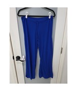 Women’s Bright Blue Lounge Pajama Pants Size M Soft Stretchy Lightweight... - $296.65 MXN