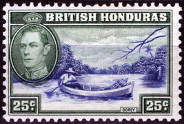 ZAYIX -British Honduras 122 MH Dory - Boat on River 041123-S123 - £1.38 GBP