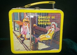 Vintage 1982 Metal Lunchbox, Ronald McDonald Sheriff of Cactus Canyon - £26.08 GBP