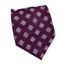 Roberto Villini Purple Gold Silk Necktie 25 Inch Wide 60 Long - £11.70 GBP