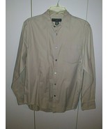 BANANA REPUBLIC MEN&#39;S LS TAN BUTTON-DOWN SHIRT-M-100% COTTON-BARELY WORN - $11.99