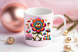 Flower Child Bloom Ceramic Mug 11oz, Wedding Gift Idea Ceramic Mug 11oz - $8.45