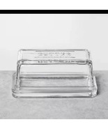 Magnolia Hearth &amp; Hand Clear Glass Butter Dish Farmhouse Joanna Gaines X... - £38.52 GBP