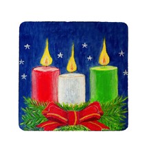 Betsy Drake Christmas Candles Coaster Set of 4 - £27.21 GBP