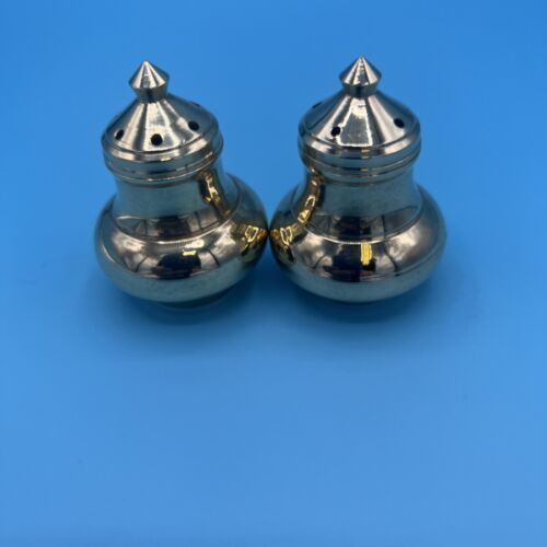 Primary image for Vintage Solid Brass Salt and Pepper Shakers