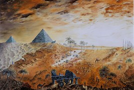 17.5x12 Giclee Print Signed, Eternity the Pyramids of Egypt Richard Barham - £23.65 GBP
