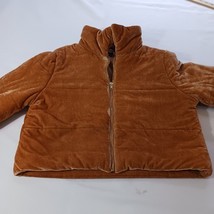 Shinestar SJ3441 Women's Merigold Camel Velvet Cropped Puffer Jacket Size Large image 9