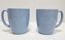 Set Of 2 Corelle Light Periwinkle Blue Country Cottage Mugs Coffee/Tea Cups - £7.64 GBP