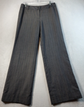 Loft Dress Pants Womens Size 6 Gray Pockets Dark Wash Flat Front Straight Leg - £15.31 GBP