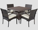 Patterson Outdoor Wicker Dining Set, 5-Pcs Set, Multibrown - $884.99