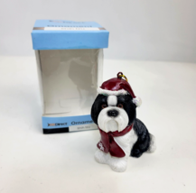 Shih Tzu Christmas Ornament Dr Direct Dog Lovers Collection Resin 3&quot; NEW in Box - $9.99