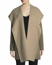 Vince Taupe Heather Hooded Double Face Wool Women Coat Size S $745 - £55.06 GBP