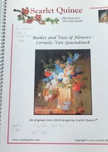 &quot;Basket and Vase of Flowers&quot; Painting by Van Spaendonck - Cross Stitch Pattern - £11.14 GBP