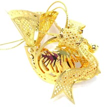 2009 French Horn Danbury Mint Christmas Ornament 23k Gold Plated - £23.29 GBP