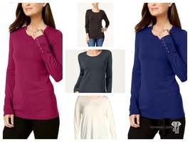 JM Collection Women&#39;s Studded-Cuff Sweater, Choose Sz/Color - £18.38 GBP