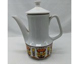 Vintage Floral Japanese Tea Coffee Lided Pitcher Made In Japan 8&quot; Height - £34.10 GBP