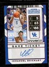 Immanuel Quickley 2020 Contenders Draft Picks Conference Ticket Auto Red RC #85 - £7.79 GBP