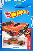 Hot Wheels 2017 HW Flames Series #160 &#39;68 Dodge Dart Mtflk Orange w/ PR5s - £3.12 GBP