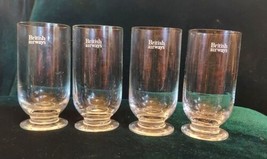 Set Of 4 British Airways Spirit Glasses Footed- 4fl oz -  - £36.75 GBP