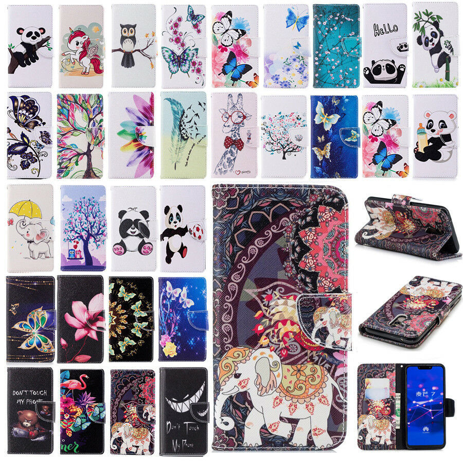 For Huawei Mate 20 Pro Nova 3i Pattern Leather Flip Magnetic Wallet Case Cover
