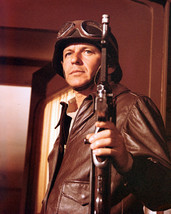 Von Ryan&#39;s Express Frank Sinatra in leather jacket holding rifle 16x20 Poster - $19.99