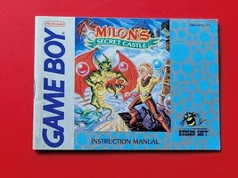 Milon&#39;s Secret Castle Manual Nintendo Game Boy Original  No Game or Box - £11.18 GBP