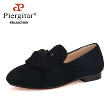 Handmade Black Suede Toddler Shoes For Birthday Classic Tassel Designer Shoes Re - £174.10 GBP