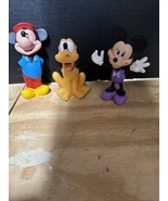 VTG Mickey Mouse Walt Disney Goofy Minnie Mouse Rubber Figures - €10,35 EUR
