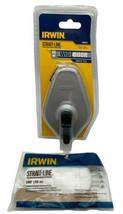 IRWIN 1932872 STRAIT-LINE Aluminum 100&#39; Chalk Line Reel and 100&#39; Replace... - $17.81