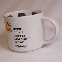 White Coffee Mug Showing Deck Colors 7 Paint Stain Match 14 oz Tea Cup C... - $10.46