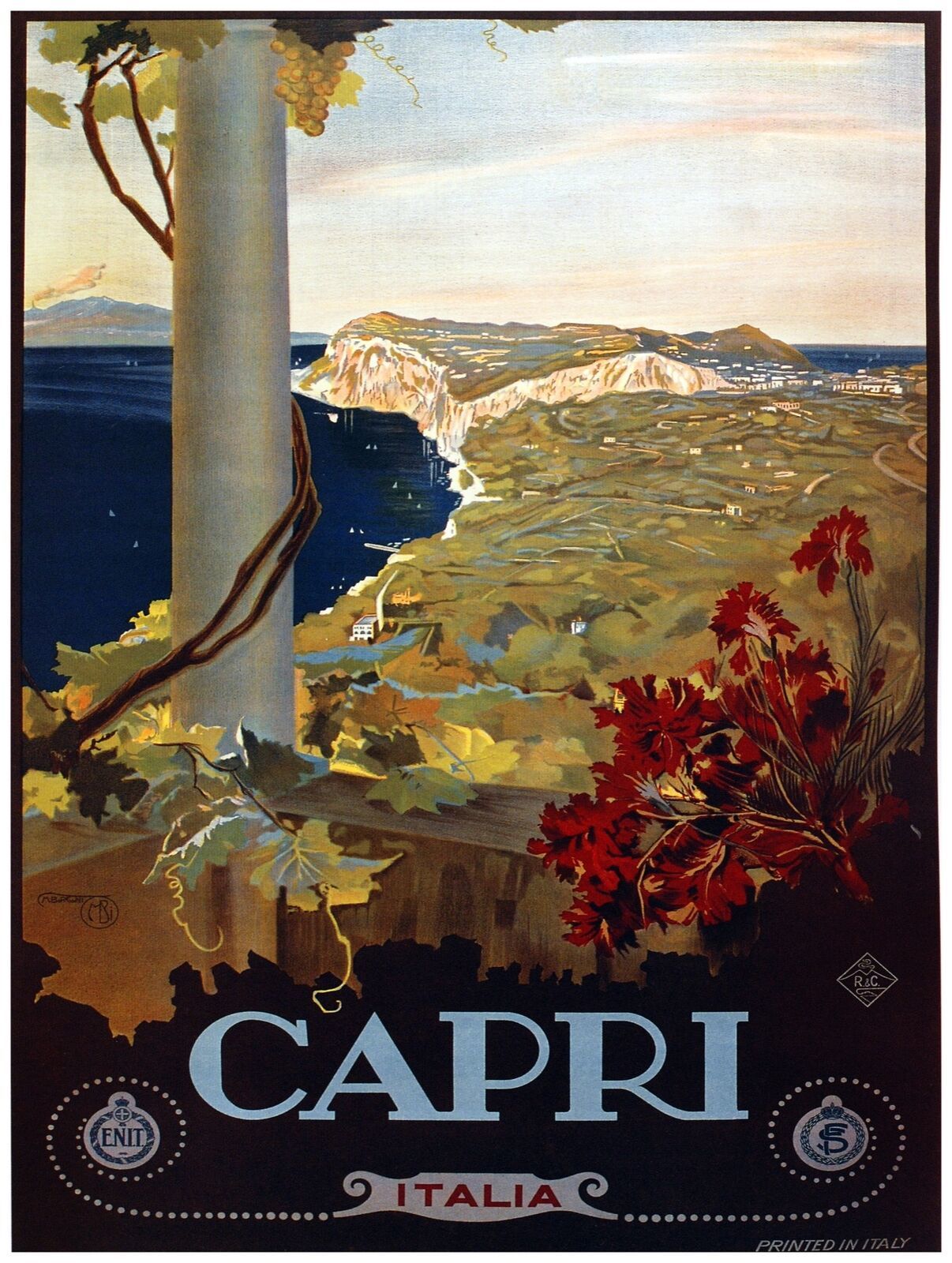 7736.Decoration Poster.Home Room wall interior design.Capri.Italy travel art