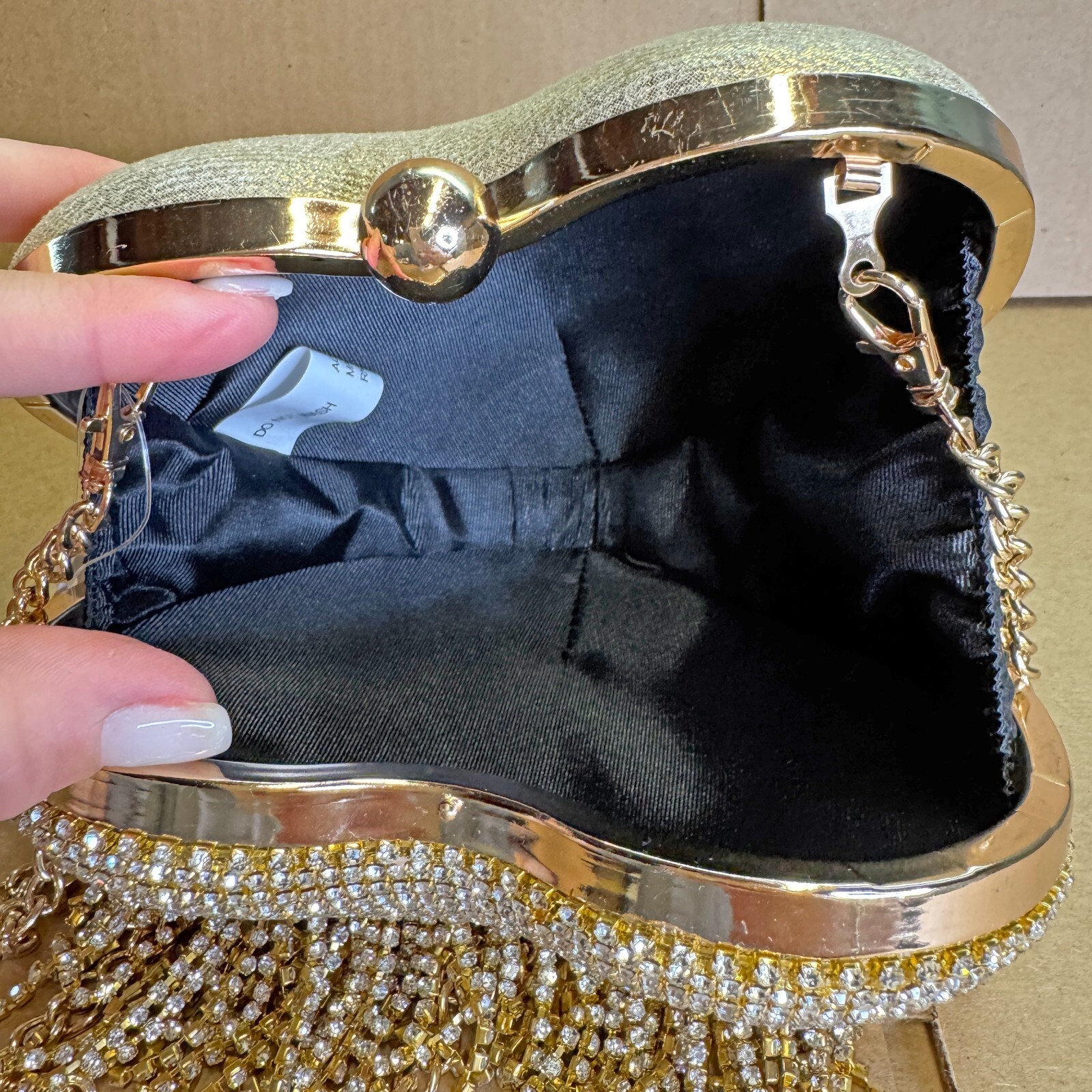 Aqua Heart Crystal Crossbody Bag Item image 8