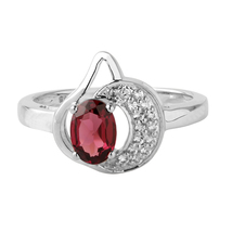 1 cttw Rhodolite Garnet 925 sterling silver ring - £20.07 GBP