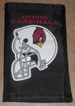 arizona cardinals wallet tri-fold black new - $8.94