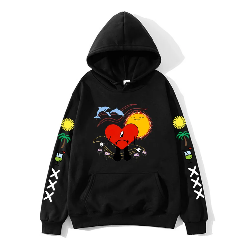 Bad Bunny Un Verano Sin Ti  Hoodies Rapper Singer Music Sweatshirts Long Sleeve  - £68.03 GBP