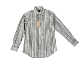 Scotch &amp; Soda Amsterdam Stripe Button Shirt Taupe / White - $89.07