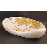 Italia Imports Hand-Painted Butterfly &amp; Bamboo Trinket Dish, MCM Kidney-... - $45.00