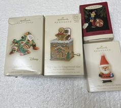 hallmark ornaments lot Santa Gingerbread Elf Tigger Disney - $673.45 MXN