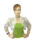 Women&#39;s Sheer Ivory Bridal Lace Boleros, shrugs - $89.99