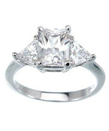 Womens 2.0 Ct Cubic Zirconia 925 Sterling Silver Ring Size 9.25 - £9.69 GBP
