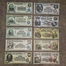 High quality COPIES with W/M United States.National Bank 1882-1909 FREE ... - £40.90 GBP